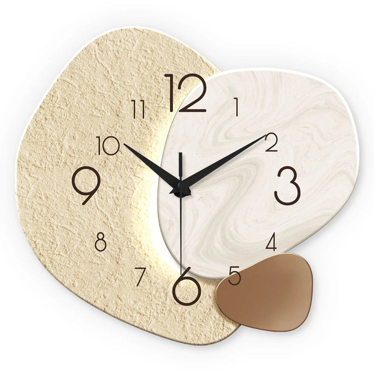 Silent Quartz Wall Clock, Japan Style Geometric Design