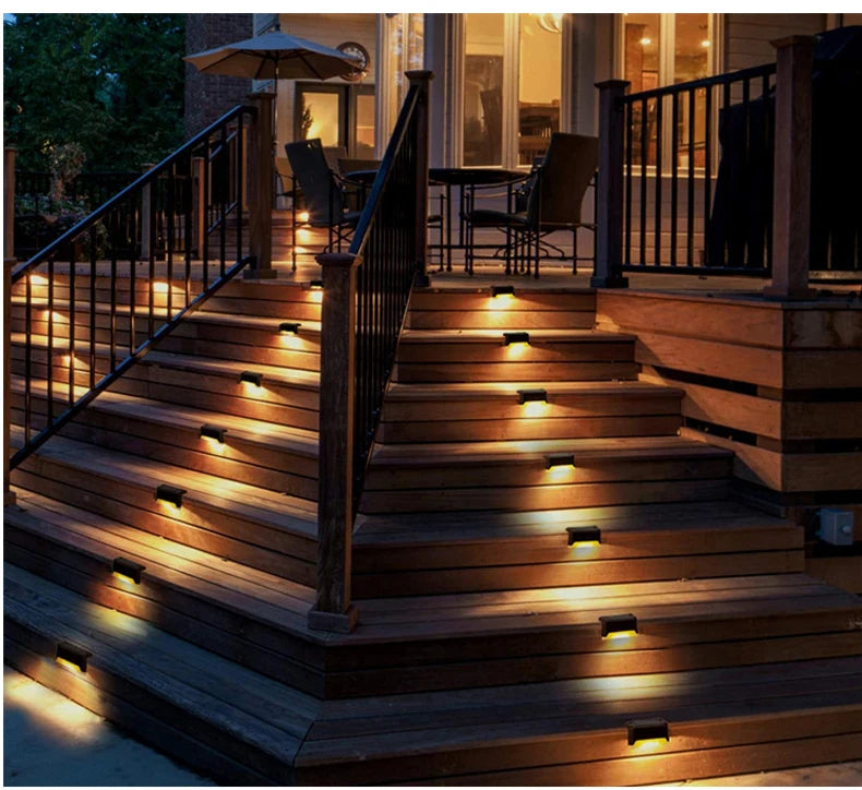 4-Pack Solar LED Garden Lights | For Outdoor Deck & Stair