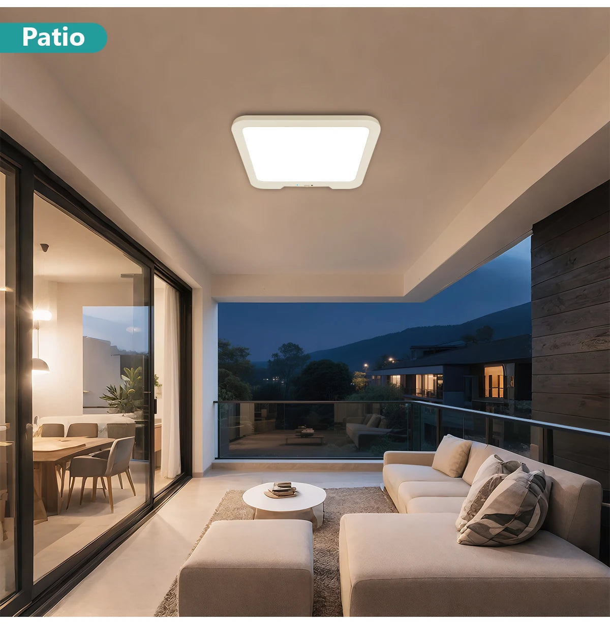 Motion Sensor Ceiling Light with Remote - 3 Color Modes