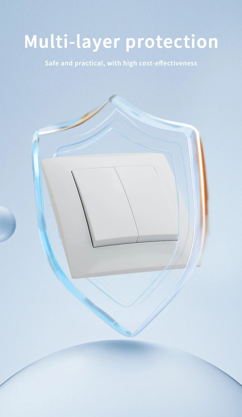 White 2 Gang Wall Light Switch | EU Rocker Switch – Ducent Decor.