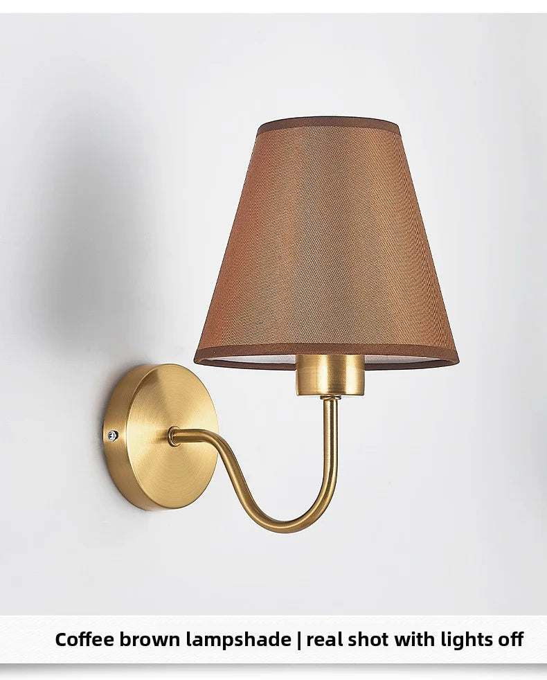 Modern Fabric Wall Lamp – Bedside Sconce for Bedroom, Hallway & Stairs.
