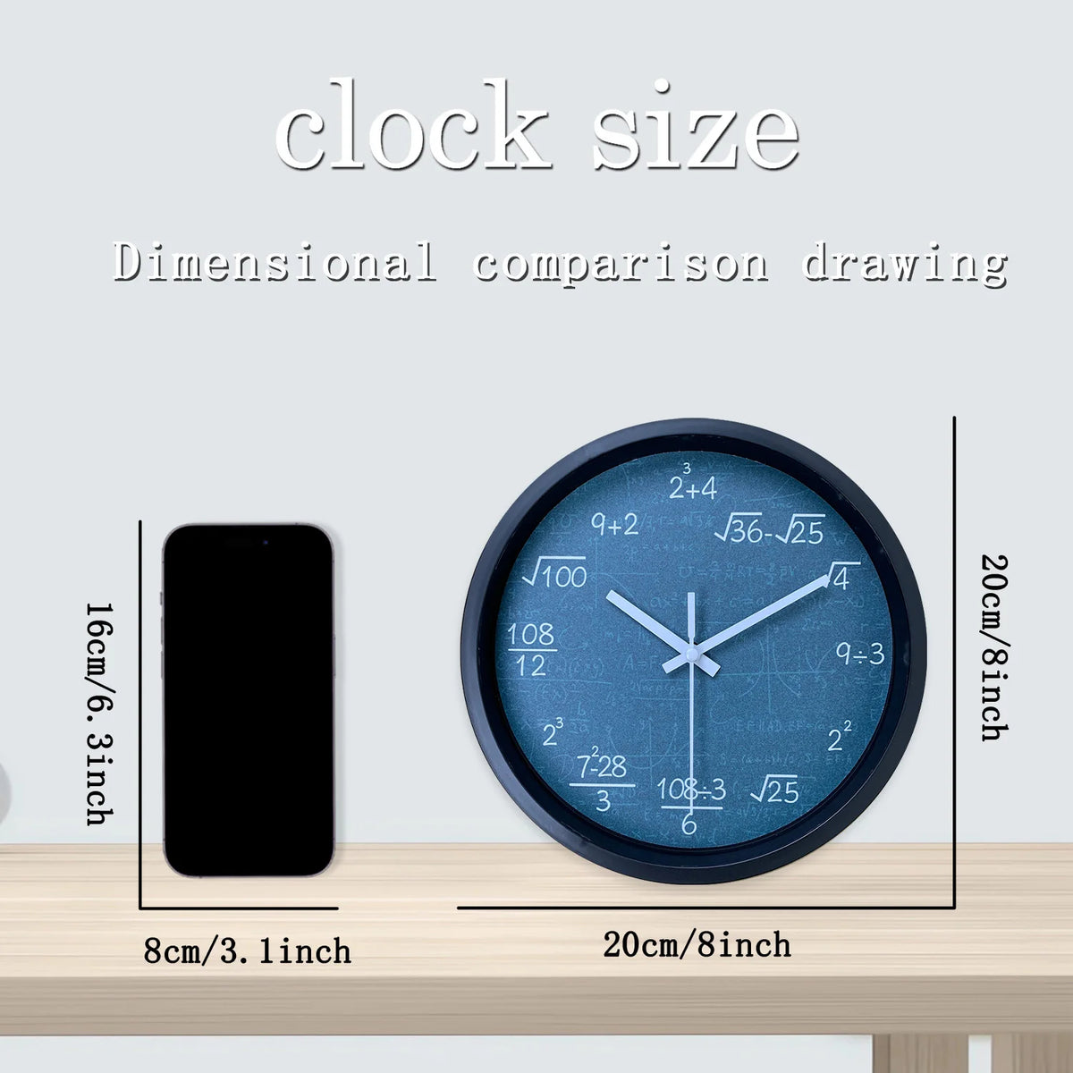 Mathematical Formula Design, Children's Educational Wall Clock