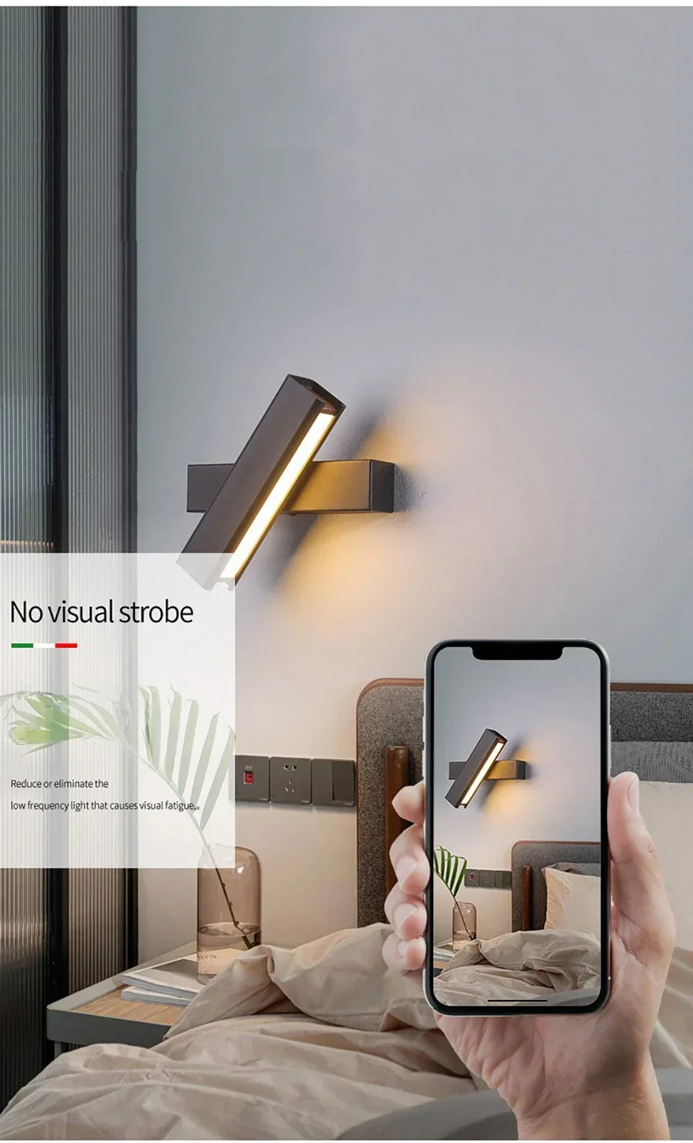 350° Rotatable Indoor LED Wall Sconce