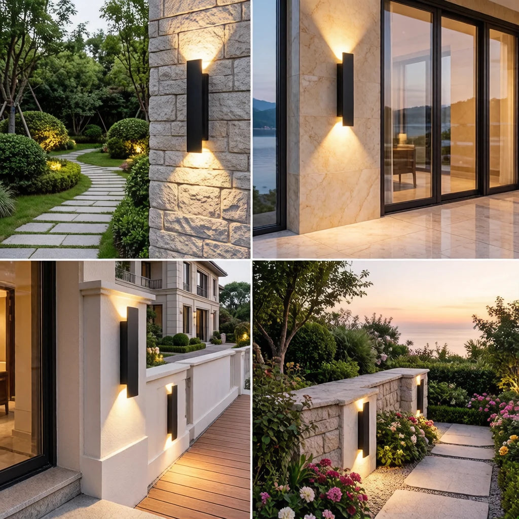 LED Outdoor Wall Lamp – Waterproof Up & Down Light for Courtyard, Corridor & Staircase