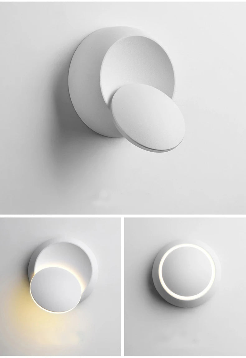 LED Modern Wall Lamp - 350° Rotatable Wall Sconce for Bedside, Corridor & Garden.