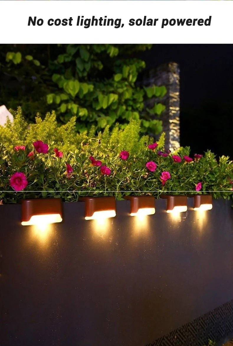 4-Pack Solar LED Garden Lights | For Outdoor Deck & Stair