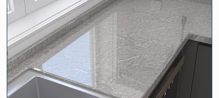 Marble Kitchen Oil-Proof Film, Waterproof Wallpaper