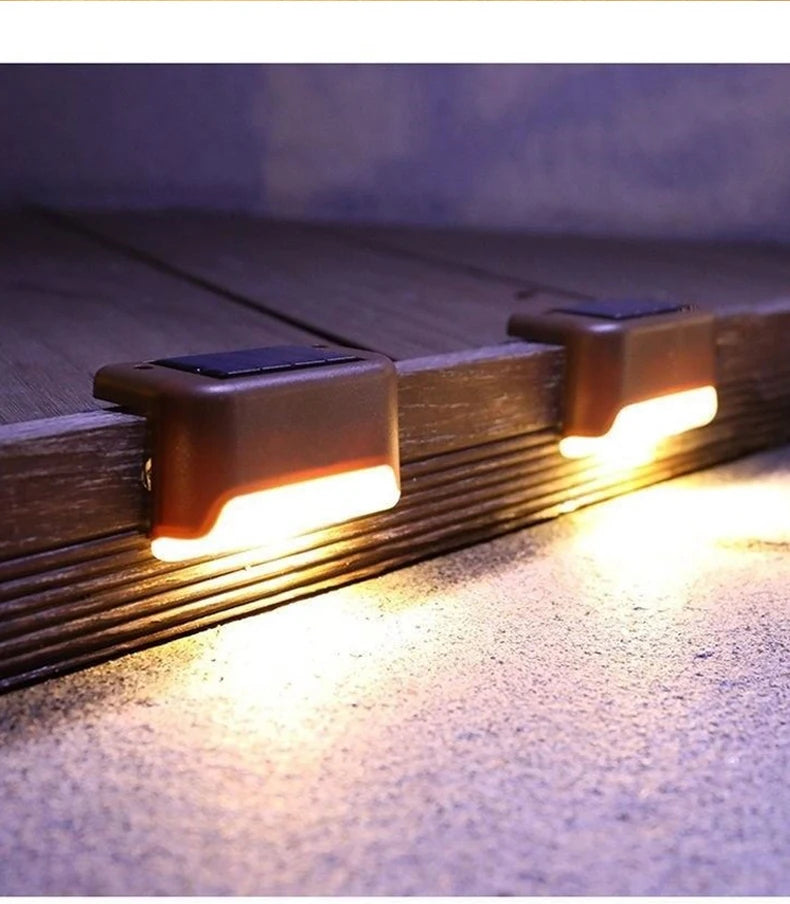 4-Pack Solar LED Garden Lights | For Outdoor Deck & Stair