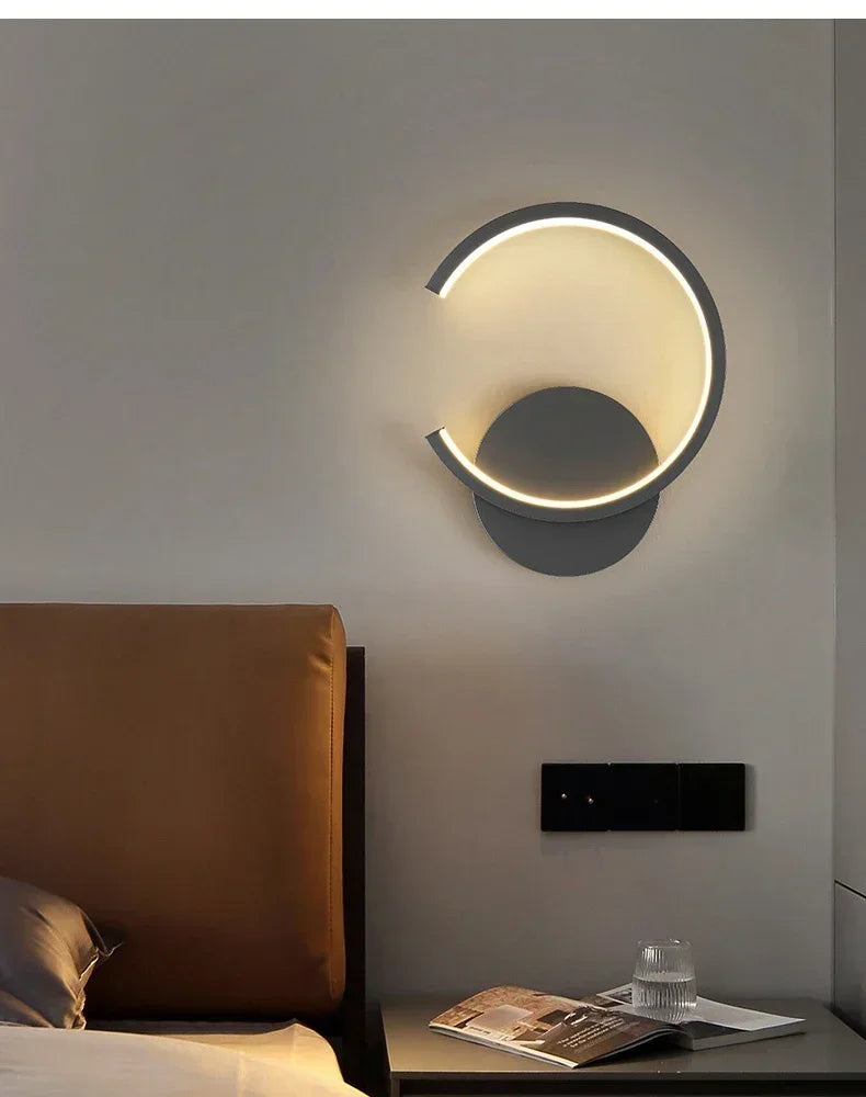 Nordic LED Wall Sconce | Black, White & Gold Accent Light – Ducent Decor,