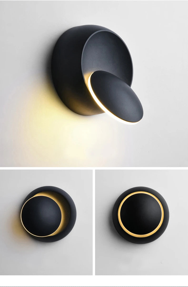 LED Modern Wall Lamp - 350° Rotatable Wall Sconce for Bedside, Corridor & Garden.