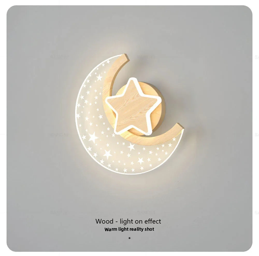 LED Moon Wall Lamp – Dimmable Modern Wall Sconce for Bedroom, Living Room & TV Backlight.