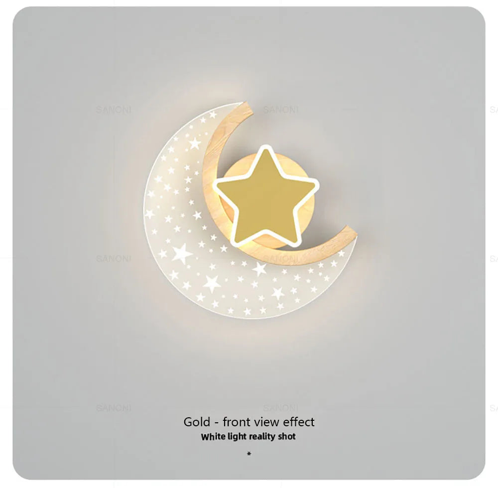 LED Moon Wall Lamp – Dimmable Modern Wall Sconce for Bedroom, Living Room & TV Backlight.