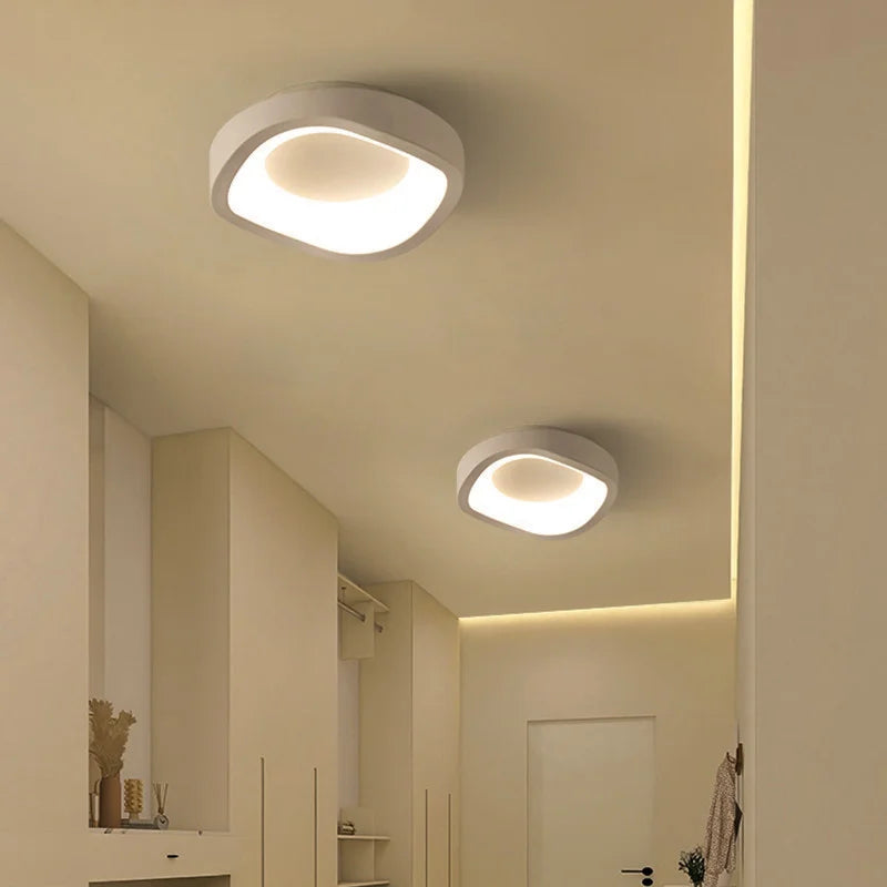 Nordic LED Ceiling Light with Touch On/Off Switch | Modern Geometric Chandelier for Living Room, Dining, Bedroom & Corridor.