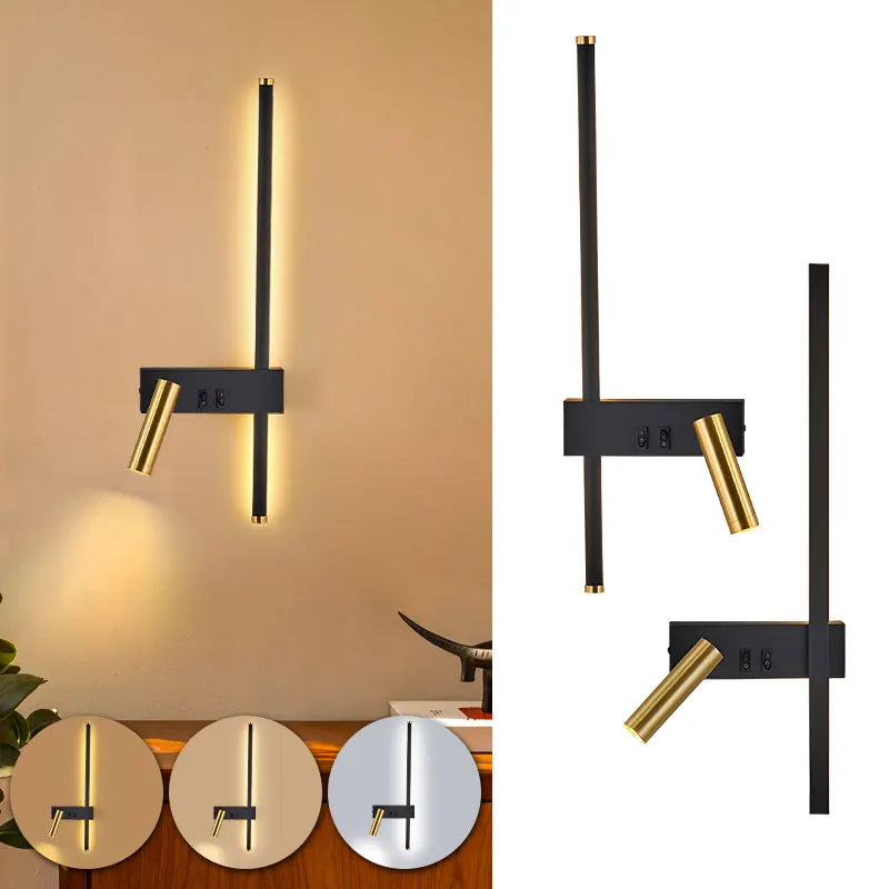 Modern LED Wall Sconce with Adjustable Spotlight, Wall Light, for Study, Dining Room & Kitchen.