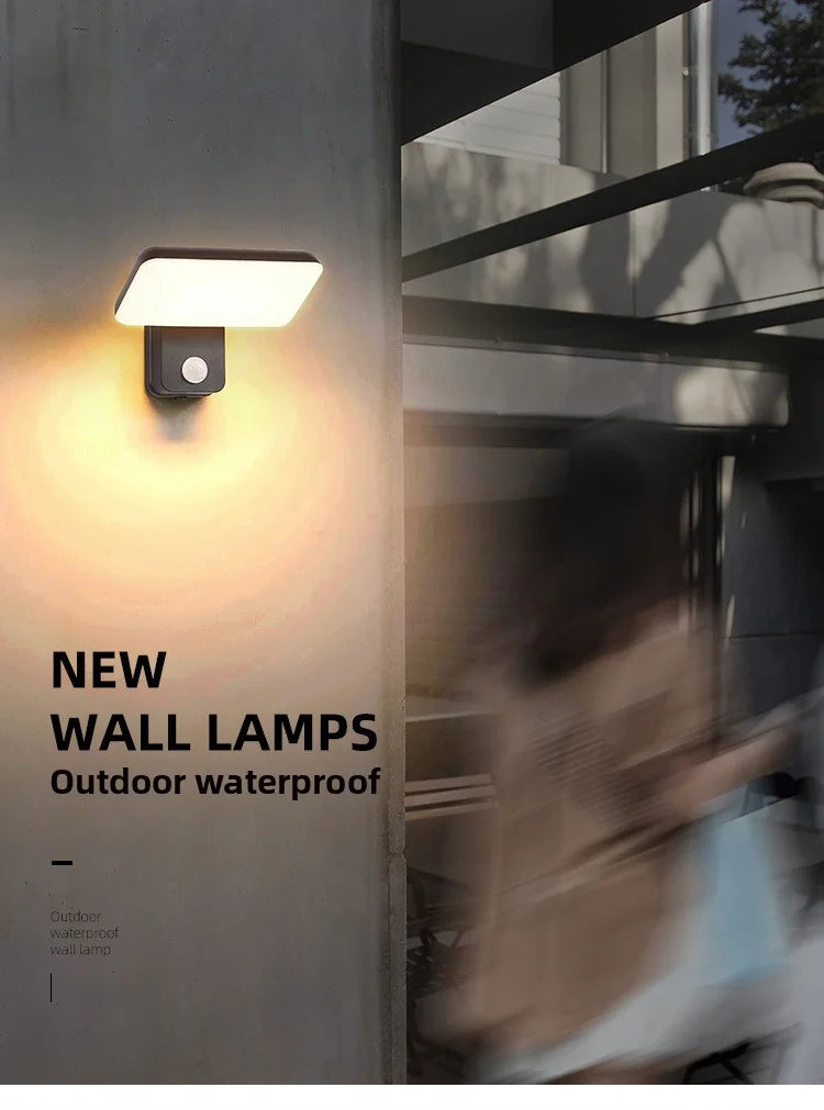 LED Outdoor Wall Lamp with Motion Sensor – Waterproof Light for Garden, Fence & Corridor.