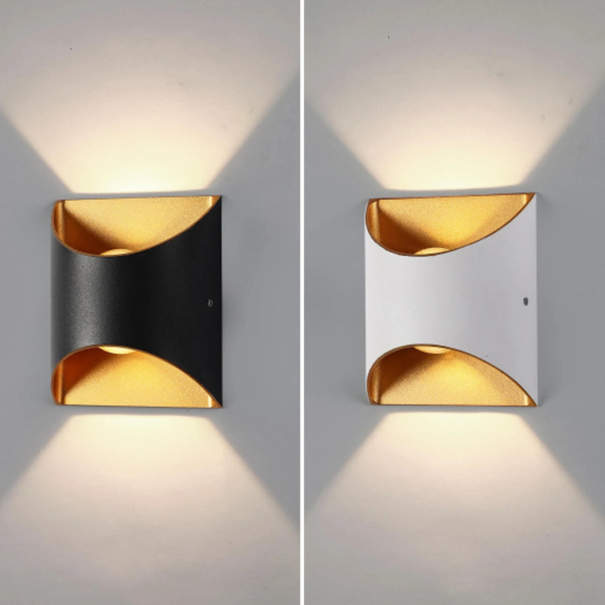 Outdoor LED Wall Sconce - Waterproof Up & Down Wall Light for Balcony, Villa, Courtyard.