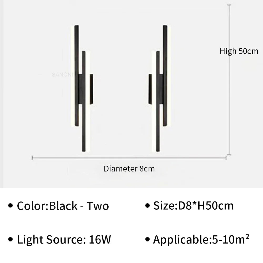 Modern LED Wall Lamp – Iron & Acrylic Sconce for Bedroom, Living Room, Hallway & Foyer.