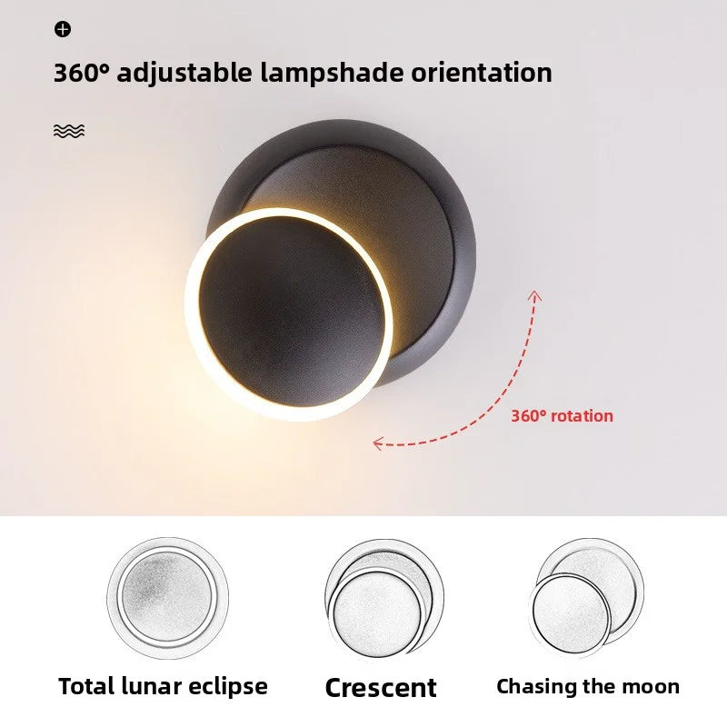 350° Rotatable LED Wall Lamp – Adjustable Reading Light for Bedroom, Stairs & Home and Office.