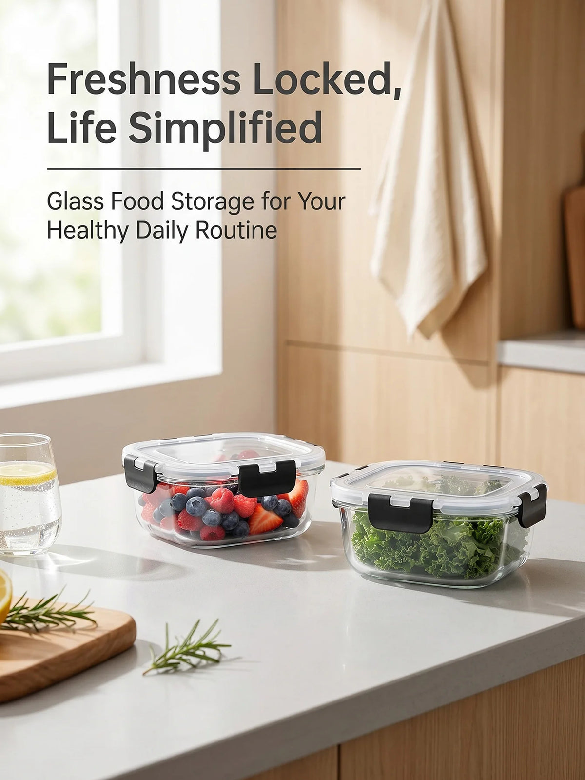Multi-Size Storage Container Kit with Snap Lock Lids