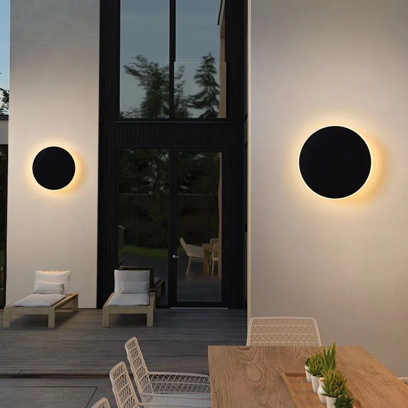 Round LED Wall Light Waterproof – Outdoor Wall Lamp for Corridor, Entrance & Porch.