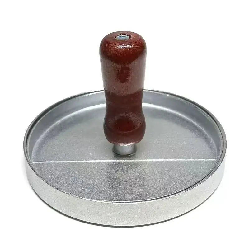 Aluminum Burger Press – Hamburger Patty Maker with Grid Molds for BBQ & Grill. with 100 pcs patty papers.