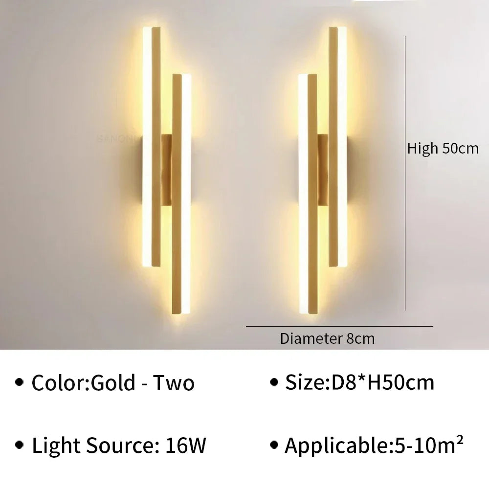 Modern LED Wall Lamp – Iron & Acrylic Sconce for Bedroom, Living Room, Hallway & Foyer.
