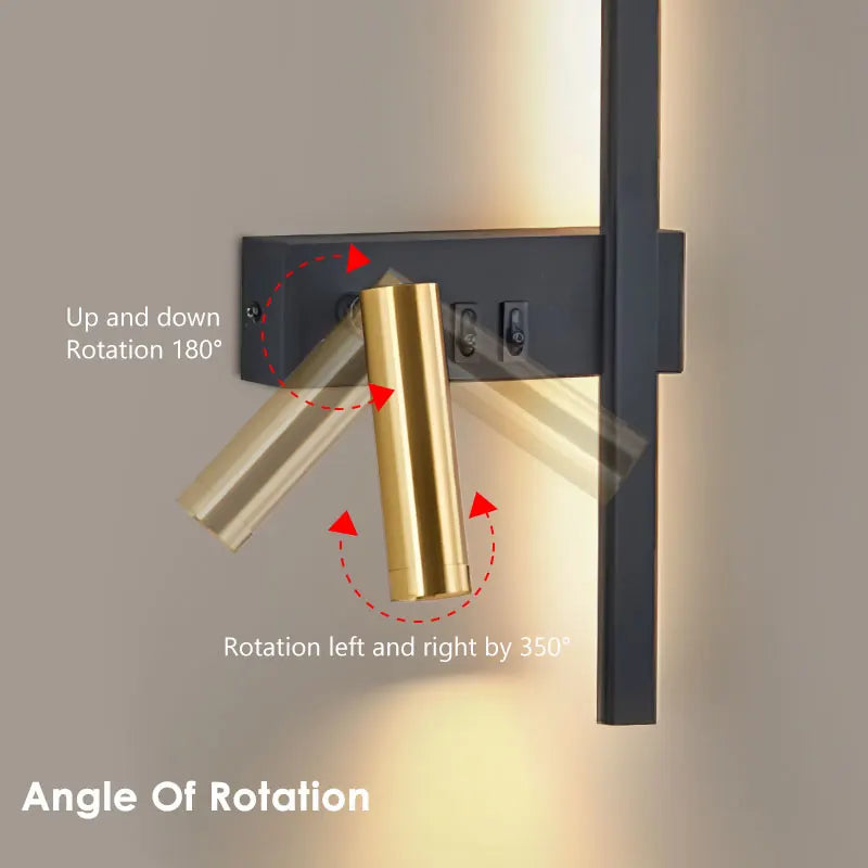 Modern LED Wall Sconce with Adjustable Spotlight, Wall Light, for Study, Dining Room & Kitchen.