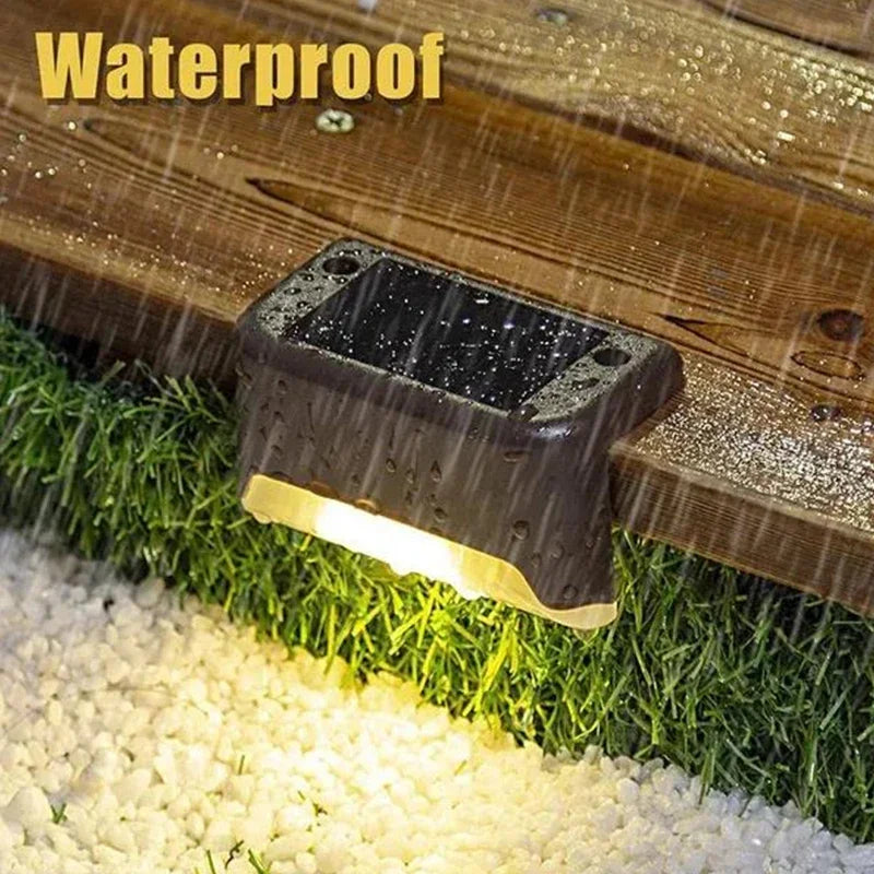 4-Pack Solar LED Garden Lights | For Outdoor Deck & Stair