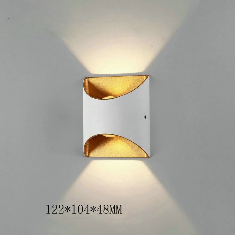 Outdoor LED Wall Sconce - Waterproof Up & Down Wall Light for Balcony, Villa, Courtyard.
