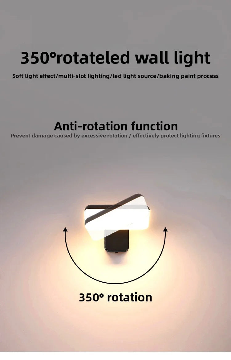 LED Outdoor Wall Lamp with Motion Sensor – Waterproof Light for Garden, Fence & Corridor.
