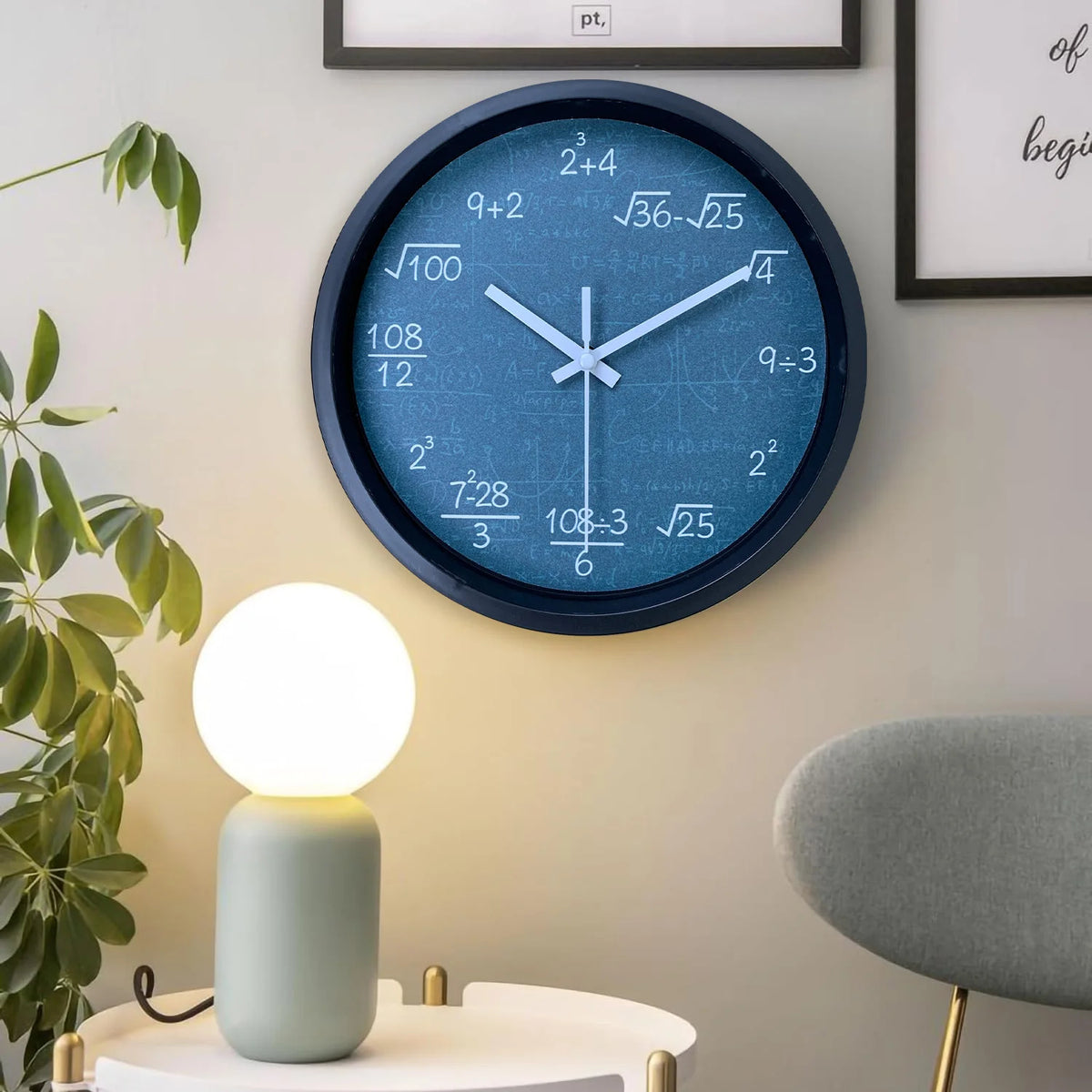 Mathematical Formula Design, Children's Educational Wall Clock