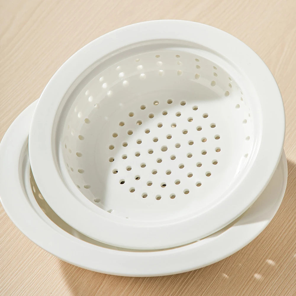 Perforated Porcelain Steaming - Steamer Bowl with Lid