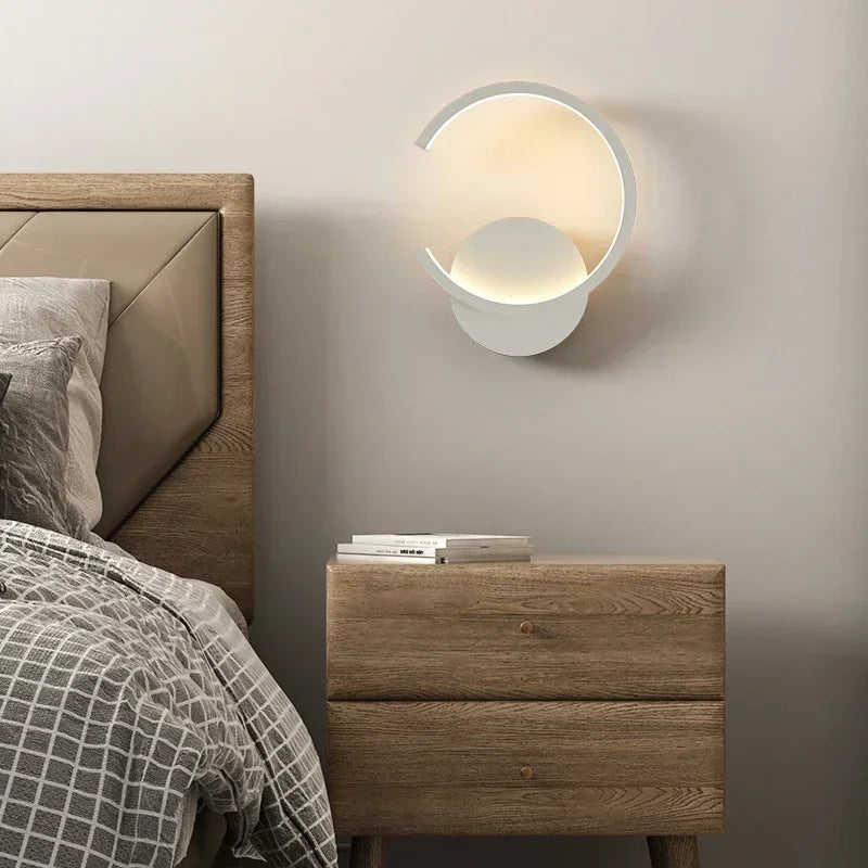 Nordic LED Wall Sconce | Black, White & Gold Accent Light – Ducent Decor,