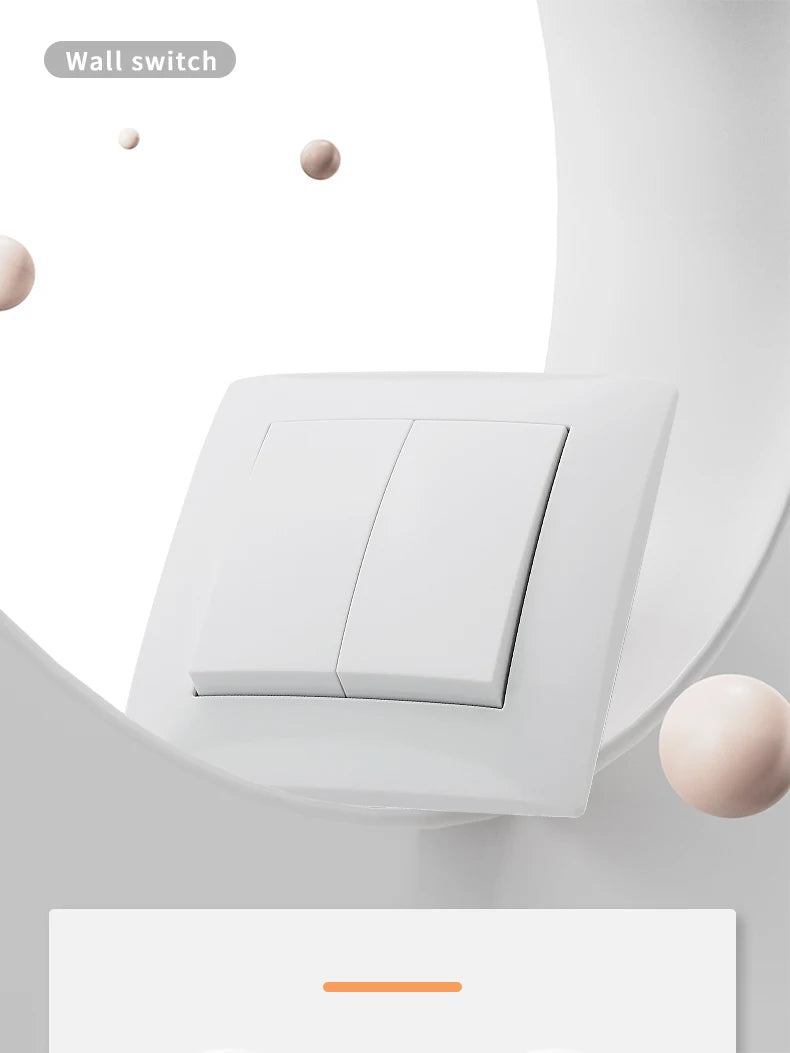 White 2 Gang Wall Light Switch | EU Rocker Switch – Ducent Decor.