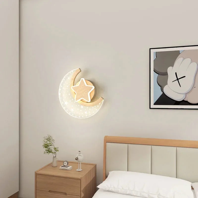 LED Moon Wall Lamp – Dimmable Modern Wall Sconce for Bedroom, Living Room & TV Backlight.