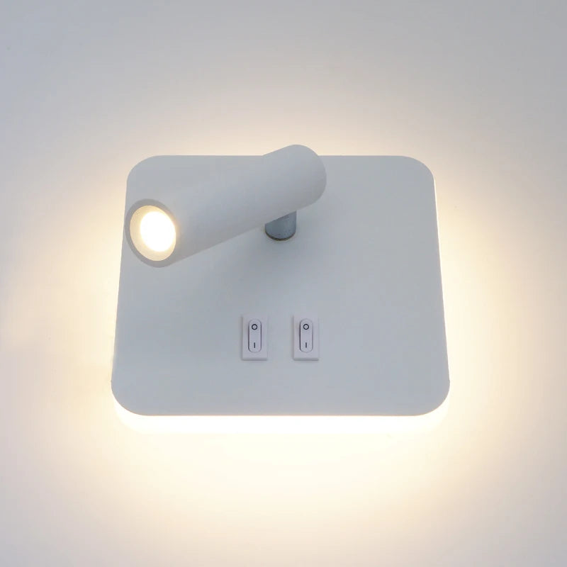 LED Wall Sconce - 350° Swivel Up Down Light, Aluminum Alloy Wall Light for Bedside, Corridor & Garden.