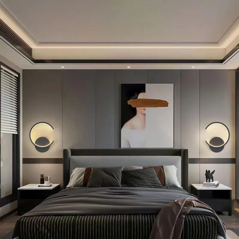Nordic LED Wall Sconce | Black, White & Gold Accent Light – Ducent Decor,