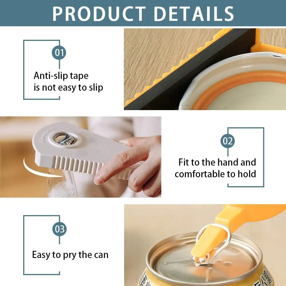 Can Opener, Bottle Opener & Jar Opener – Stainless Steel Kitchen Tool for Coke & Jam.