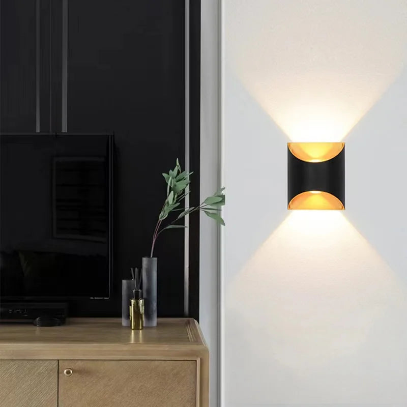 Outdoor LED Wall Sconce - Waterproof Up & Down Wall Light for Balcony, Villa, Courtyard.