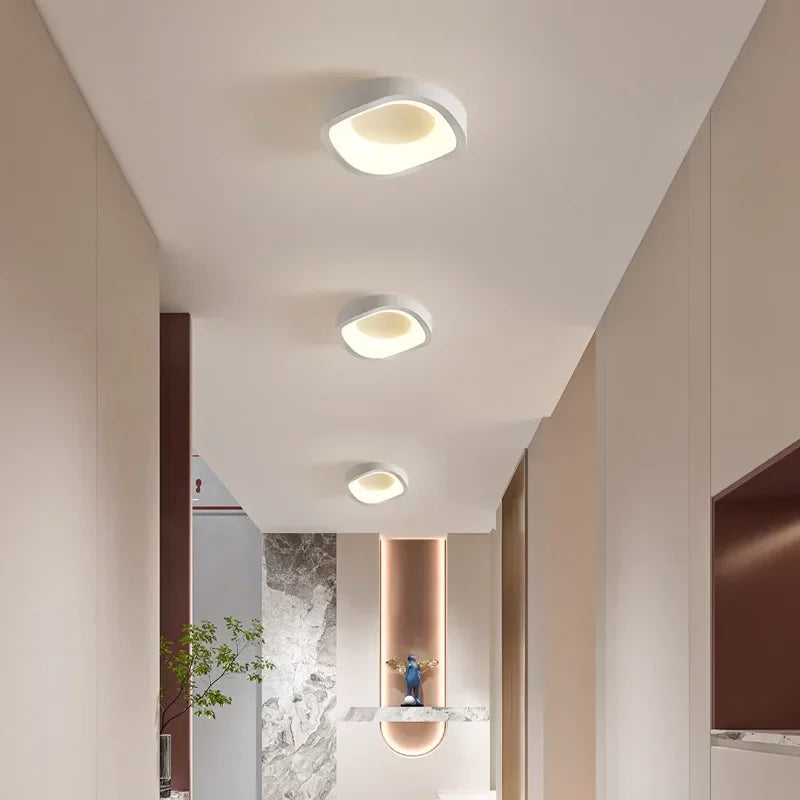 Nordic LED Ceiling Light with Touch On/Off Switch | Modern Geometric Chandelier for Living Room, Dining, Bedroom & Corridor.