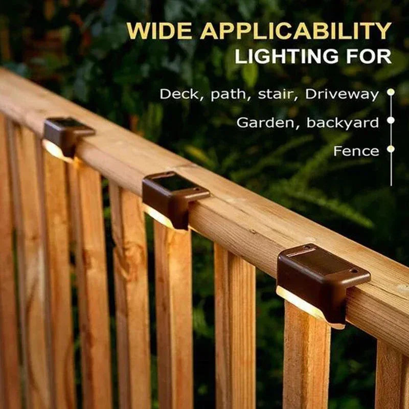 4-Pack Solar LED Garden Lights | For Outdoor Deck & Stair
