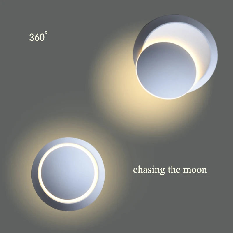 LED Modern Wall Lamp - 350° Rotatable Wall Sconce for Bedside, Corridor & Garden.