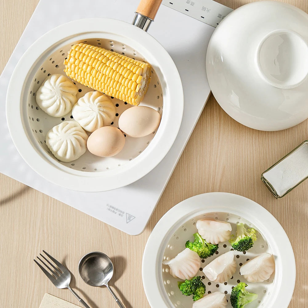 Perforated Porcelain Steaming - Steamer Bowl with Lid