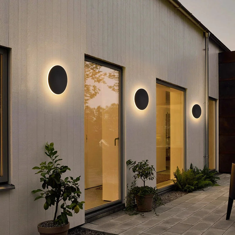 Round LED Wall Light Waterproof – Outdoor Wall Lamp for Corridor, Entrance & Porch.
