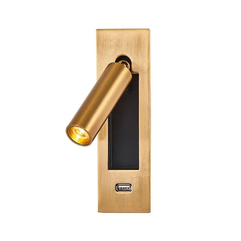 LED Wall Light with USB Charging – Rotating Folding Reading Lamp for Bedroom & Hotel Headboard.