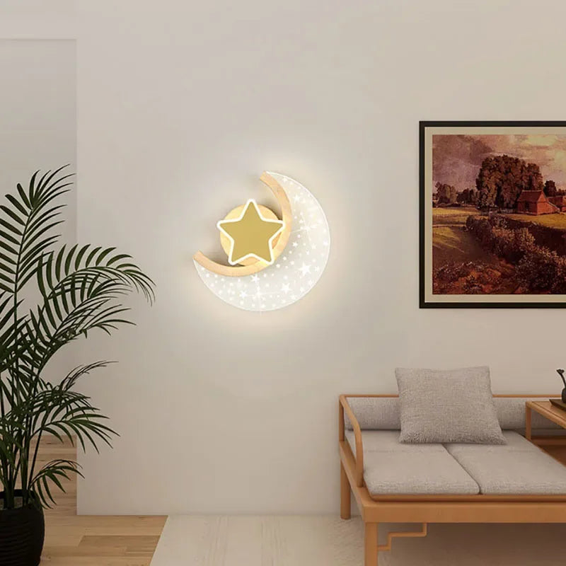 LED Moon Wall Lamp – Dimmable Modern Wall Sconce for Bedroom, Living Room & TV Backlight.
