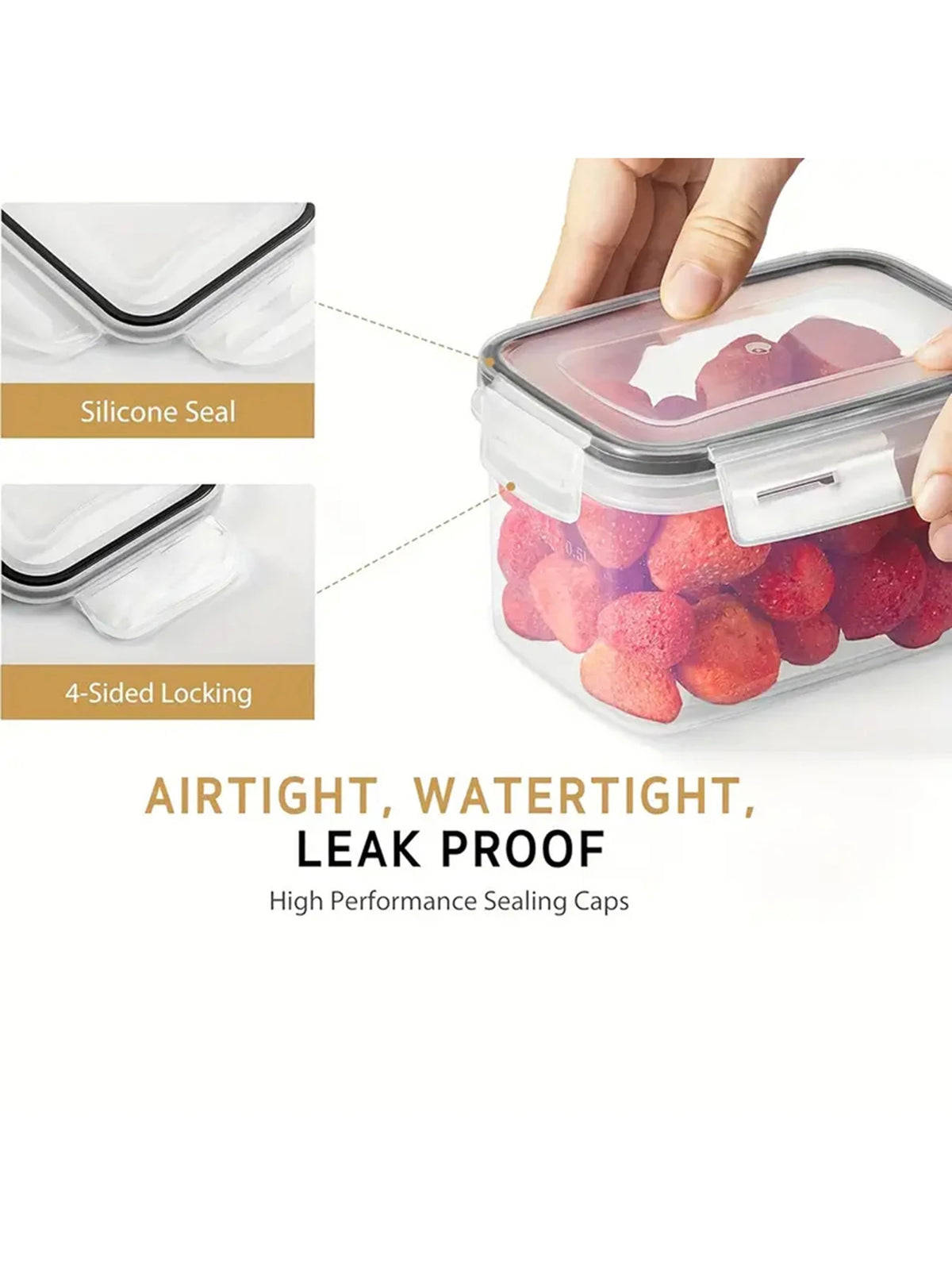 Airtight Food Storage Containers with Labels - 24pcs Organizers