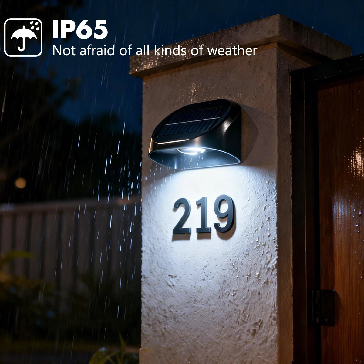 House Number Lamp with Auto On/Off RGB Color Changing