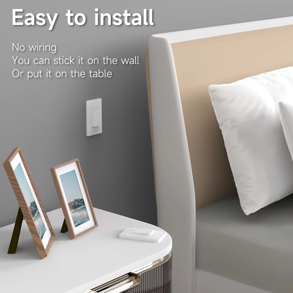 Self-Powered Kinetic Wireless Switch – No Battery, Waterproof, US Style Panel, Dual Control.
