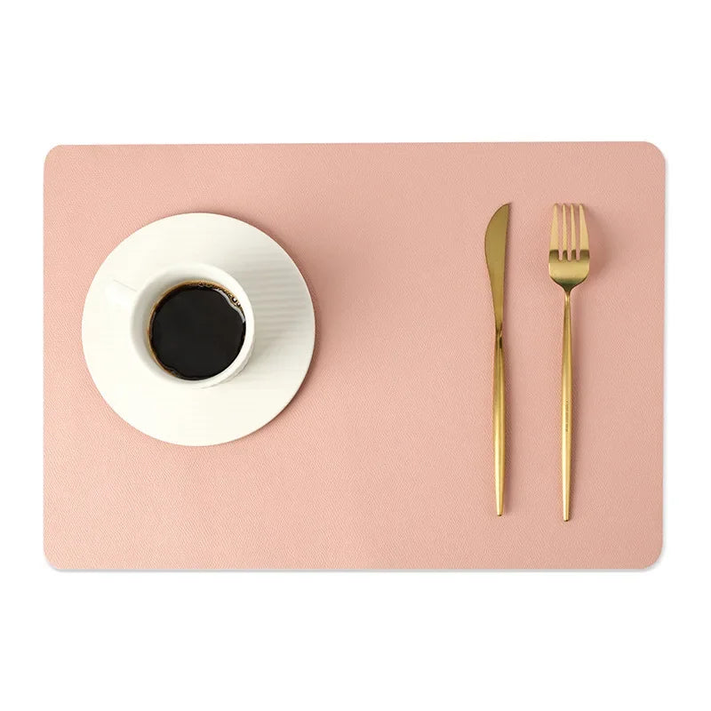Water & Oil-Proof - Double Layer Leather Table Mat